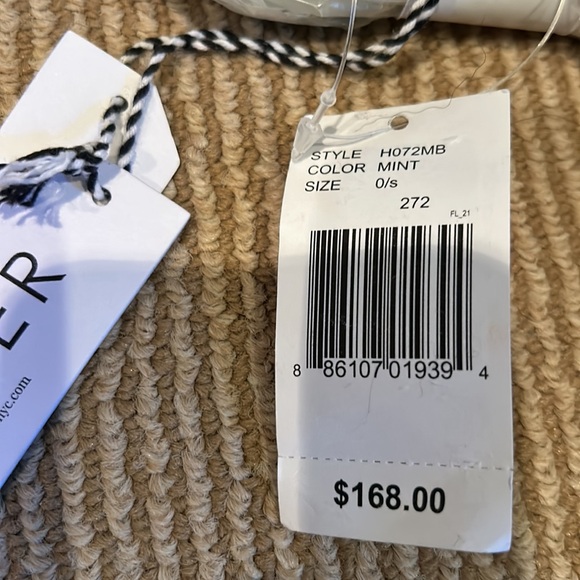 NWT THACKER le bucket mini leather satchel in mint brushed gold - Picture 12 of 14